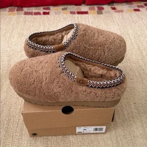 UGG Tan Shearling Slip-Ons